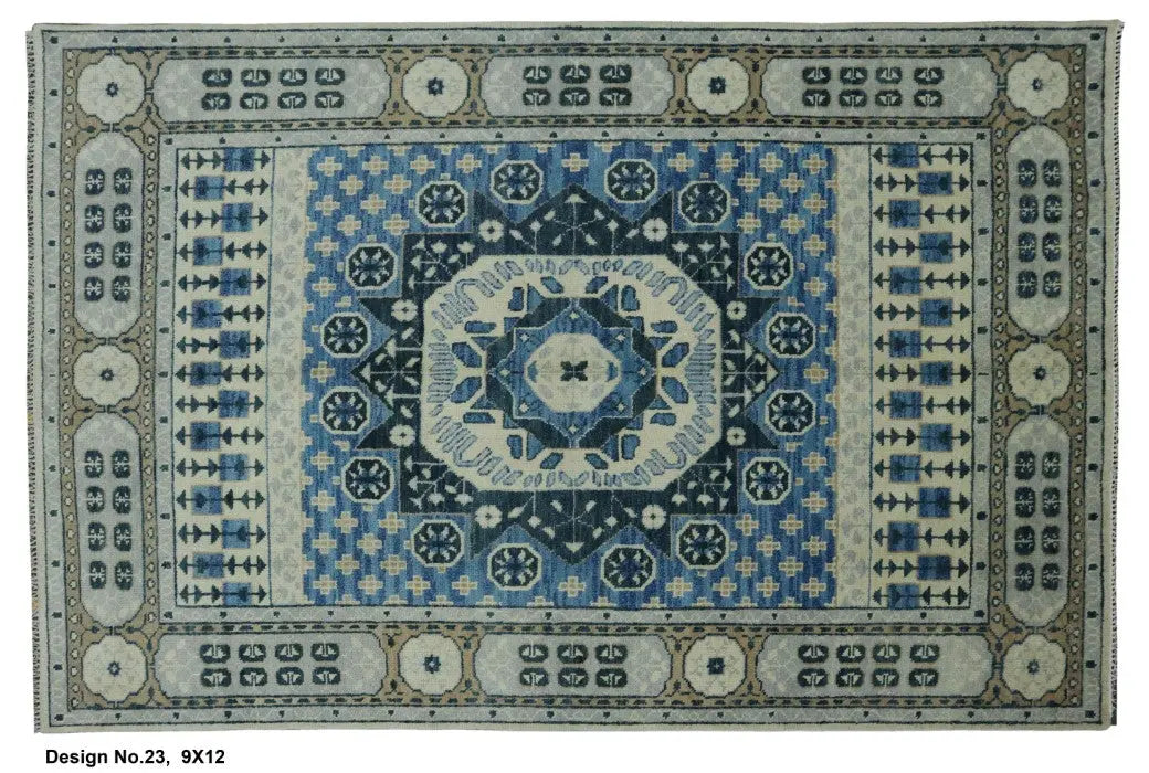 Hand knotted Indian Modern Rug 9'0" x 12'0" ABC Rugs Kilims